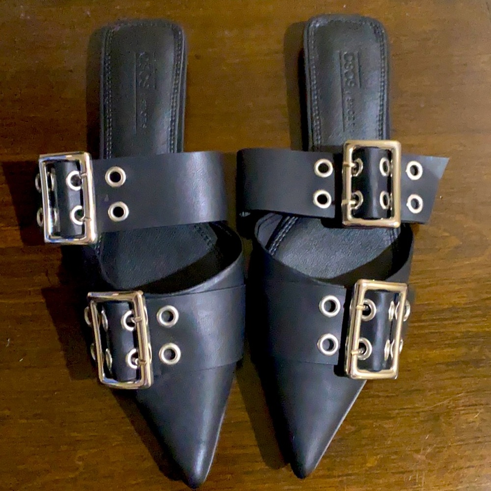 Asos buckle mules
